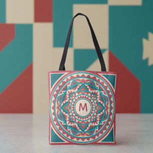 Modern sydvästlig mandala tygkasse