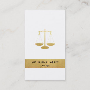 Modern symbol för Faux Gold Foil Lawyer Visitkort