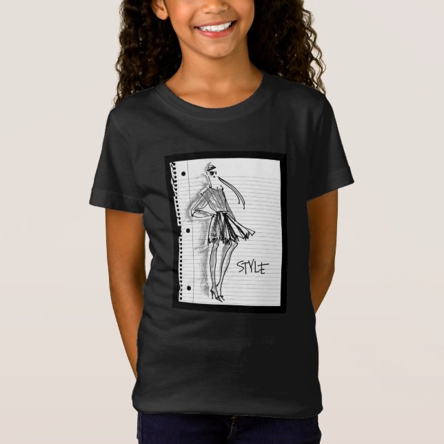 Modern symbol för vildApple | stil - skissa T-shirt (Framsida)