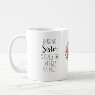 Modern systers"enda gåva"-blommigt kaffemugg