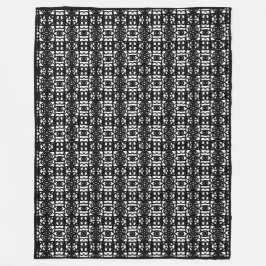 Modern tabu för svartvit snyggt fleecefilt