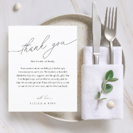 Modern Tack Bröllop Place Card