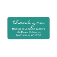 Modern Tack-etiketter - Teal