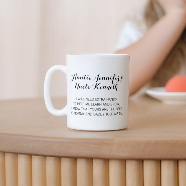 Modern Tack för att vara mina gudföräldrar Kaffemugg (Skapare uppladdad)