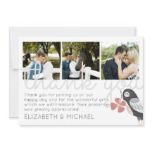 Modern Tack För Bröllopsfoto KOLLAGEKORT