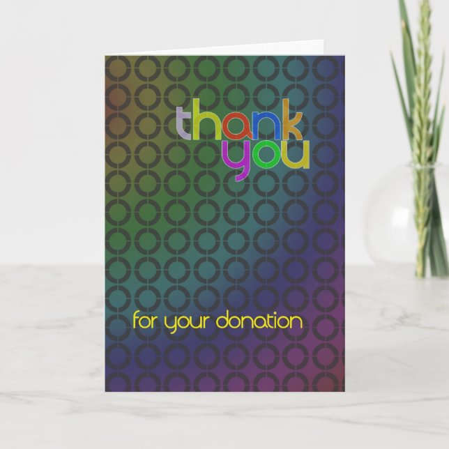 Modern Tack för donationskort (Framsida)