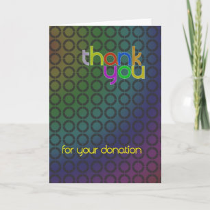 Modern Tack för donationskort Kort