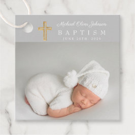 Modern Tack för fotobaptism i skript Gåvor Etiketter