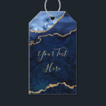 Modern Tack för Guld Blue Marble Agate Presentetikett<br><div class="desc">Modern Guld Blue Marble Agate-Märkre för Tack-favoriter. Koppla de här märkrna till din bröllopsfavoriter för att tacka gästerna i sommaren stil. All text är redigerbar för den slutliga anpassningen.</div>