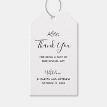 Modern tack för märkrn. Enkelt botaniskt bröllop