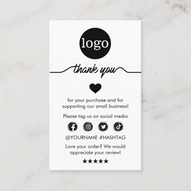 Modern Tack för orderinfogning Visitkort (Framsida)