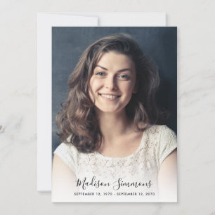 Modern Tack Funeral Photo Sympathy Grief