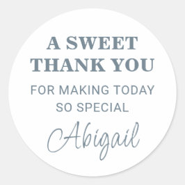 Modern Tack Minimalist Typografi Runt Klistermärke