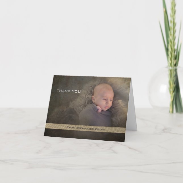 Modern Tack Nyfödd bebis Kort (Framsida)