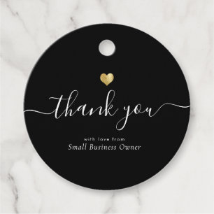 Modern Tack Script Chic Guld Small Business Gåvor Etiketter