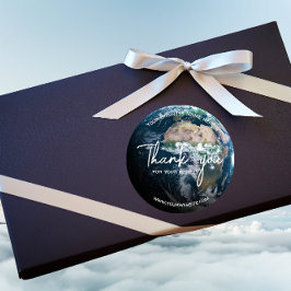 Modern Tack Stickers Earth Anpassningsbar Text run Runt Klistermärke