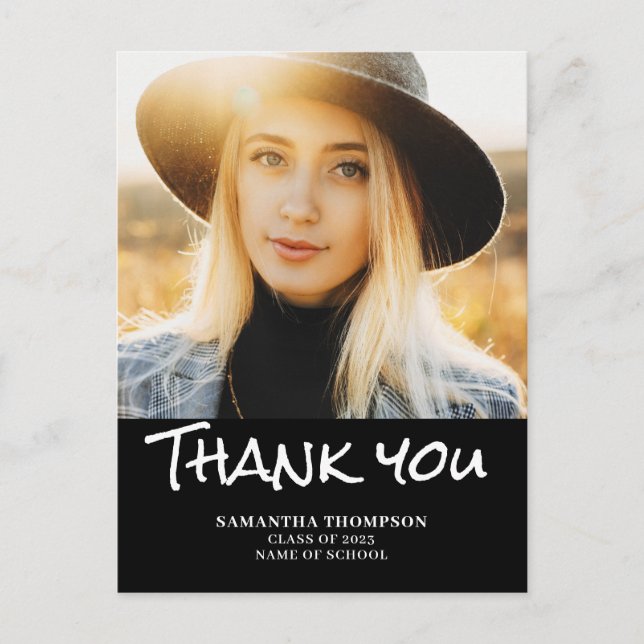 Modern Tack-vykort 2023 i Studenten Vykort (Framsida)