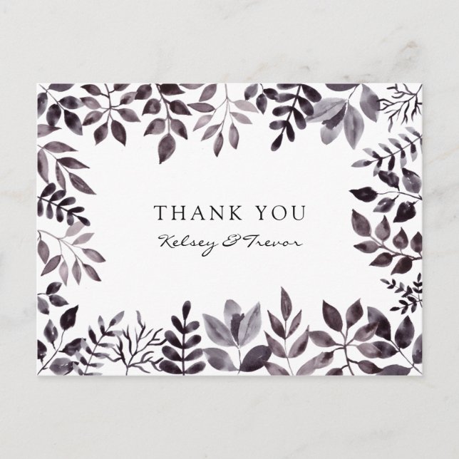 Modern Tack-vykort för vattenfärg Vykort (Framsida)