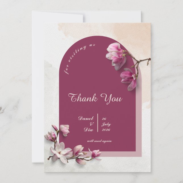 Modern tackkort tack kort (Framsida)