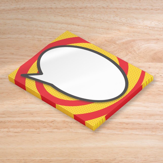 Modern talbubbla rolig tecknad serie post-it block (Modern Speech Bubble Funny Comic Book Post-it Notes)
