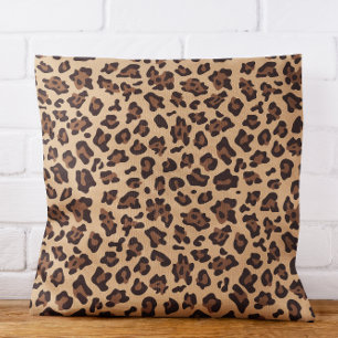 Modern Tan- och Brun Leopardfläck Kudde
