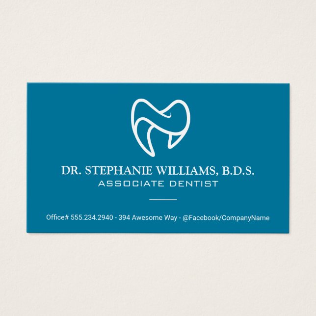Modern tand-Logotyp | Dentalt Visitkort (Framsidan)