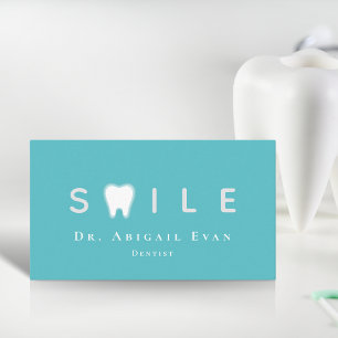 Modern Tand Professionell Light Teal Orthodontist Visitkort