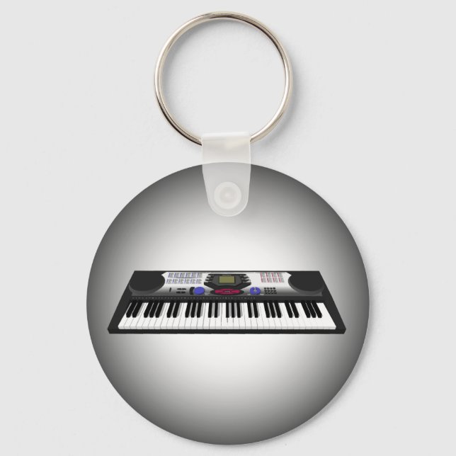 Modern Tangentbord Synth: 3D Model: Keychain Nyckelring (Framsida)