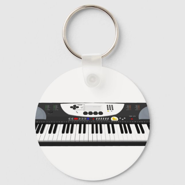 Modern Tangentbord Synth: 3D-modell: Nyckelring (Framsida)