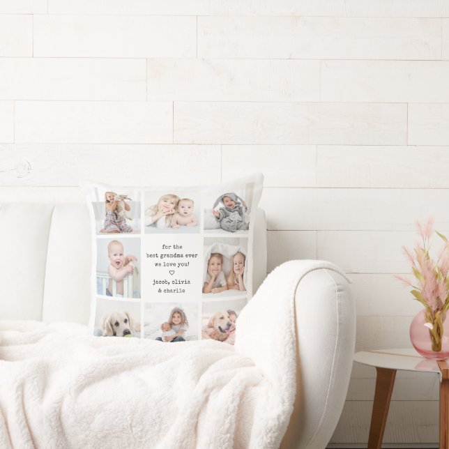 Modern tangentbordsskrävande text framifrån, fotok kudde (Soffa)
