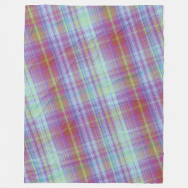 Modern Tartan Lila Tan Play Mönster. Fle Fleecefilt