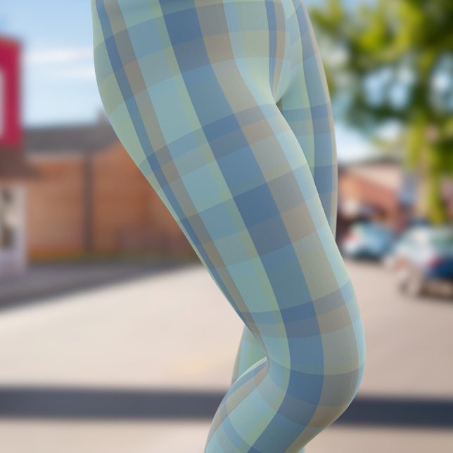 Modern Tartan Play Figarations Leggings (A tartan inspired by the 4 colours of the figaro cars.)