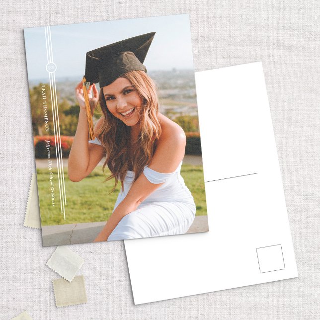 Modern Tassel Photo Studenten annons Vykort (Skapare uppladdad)