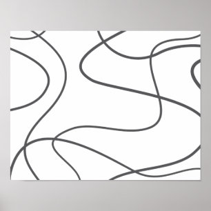 Modern, tätort, abstrakt mönster. Curvy, vågigt li Poster