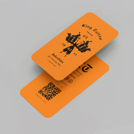 Modern Tattokonstst Tattoo Maskin Orange Visitkort