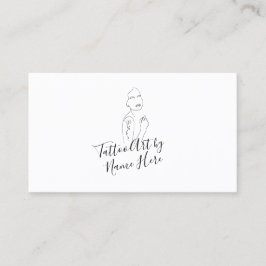 Modern Tattoo script typography Logo Visitkort