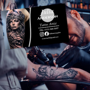 Modern tatueringsartist Business Magnetiska Visitkort
