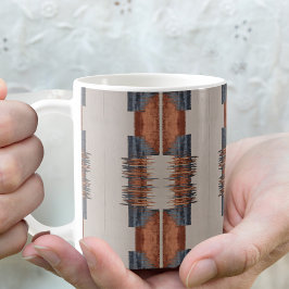 Modern Taupe Denim och Rost Kaffemugg