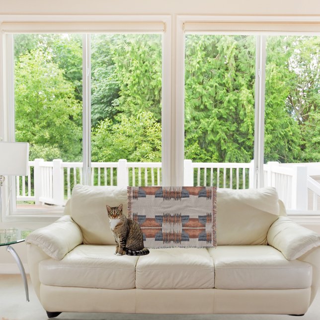 Modern Taupe Denim och Rust Filt (Skapare uppladdad)