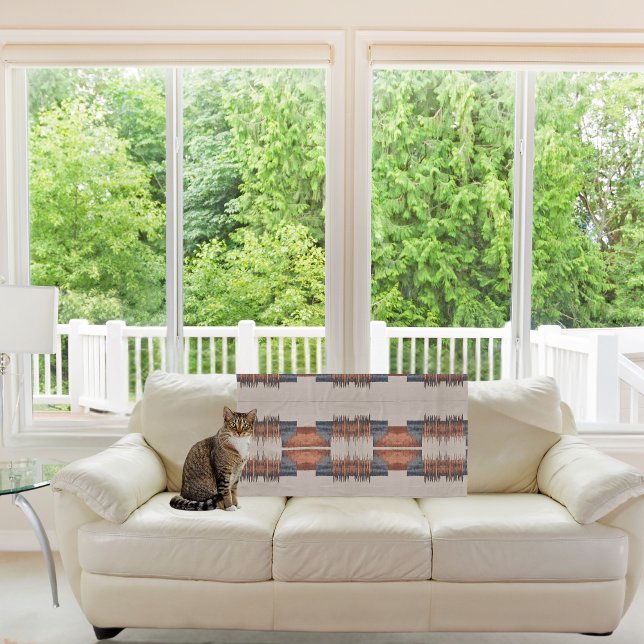 Modern Taupe Denim och Rust Fleecefilt (Skapare uppladdad)