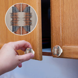 Modern Taupe Denim och Rust Knopp