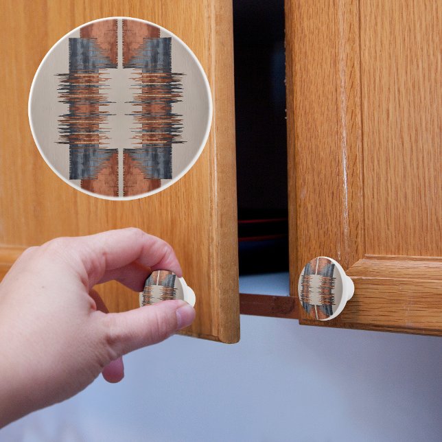 Modern Taupe Denim och Rust Knopp (Skapare uppladdad)