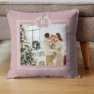 Modern Taupe Familjefoto Inledande Kudde