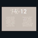 Modern Taupe-handskript Namn Bröllop Bordsnummer<br><div class="desc">Bordsnumret Modern Taupe Handskriftlig skript Guest Namn Bröllop</div>