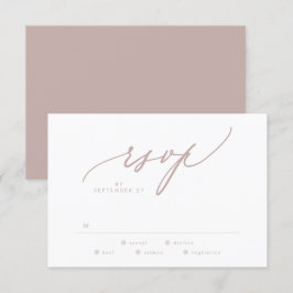 Modern Taupe och vit enkel Bröllop OSA Kort