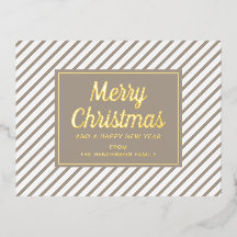 Modern Taupe Rand God jul Guld