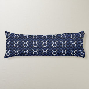 Modern Taurus Zodiac Signera Blue Carbon Fiber Pri Kroppskudde