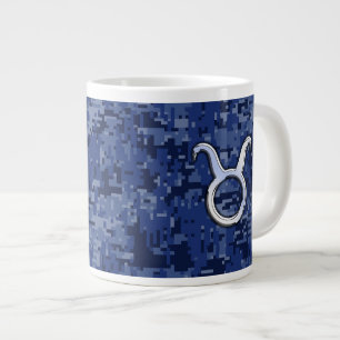 Modern Taurus Zodiac - signerad marin digital kame Jumbo Mugg