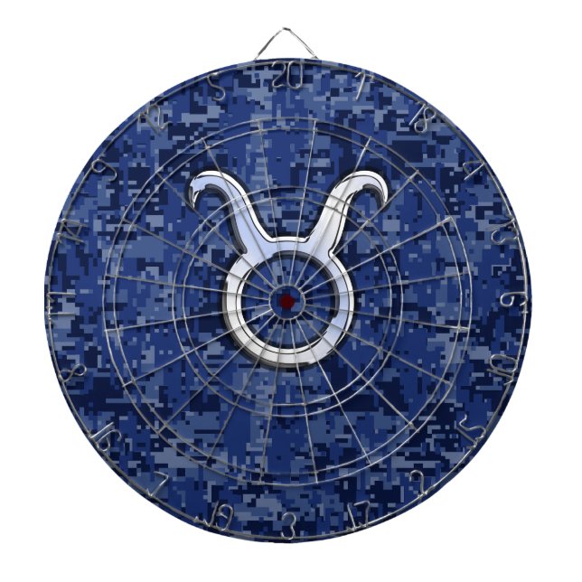 Modern Taurus Zodiac - signerad marin digital kame Piltavla (Framsidan)