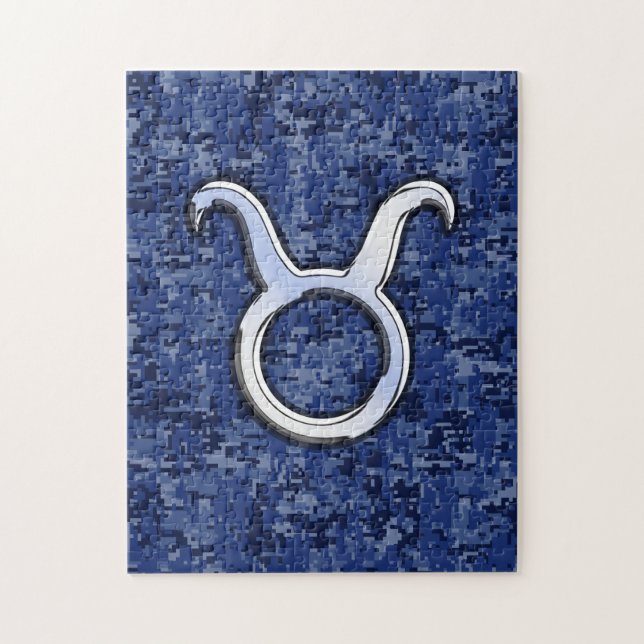 Modern Taurus Zodiac - signerad marin digital kame Pussel (Vertikal)